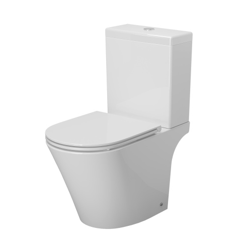 Унитаз напольный с бачком Ambassador Ritz 237K19002S белый с сиденьем каскадный смыв